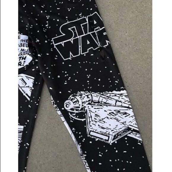 Star Wars Graphic Leggings Millenium Falcon Black - Picture 4 of 8